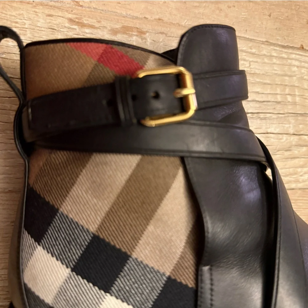 BURBERRY Pryle House Check & Leather Equestrian Ankle Boots 39.5 / 9 - Picture 11 of 15
